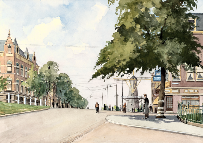 203 View of the Oostzeedijk at Oostplein from the east