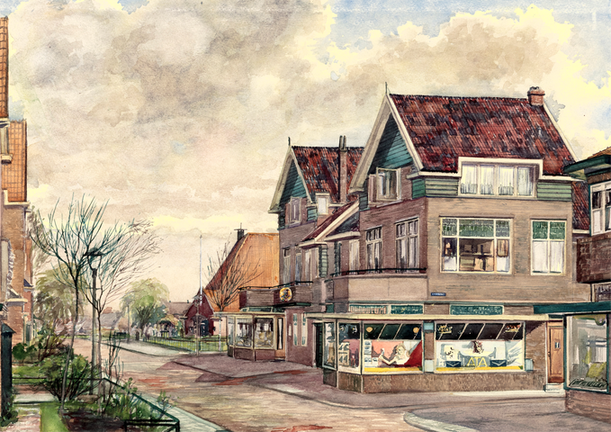 204 View of the Paltroklaan from the Wilgenlei under the former Schiebroek