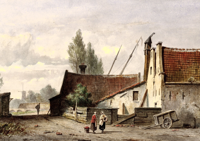 321 The Schans, now Marnixstraat, opposite Rozenstraat. In the distance, the Raampoort bridge